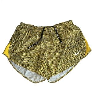 Nike athletic shorts Size Large, Color: Black & Yellow